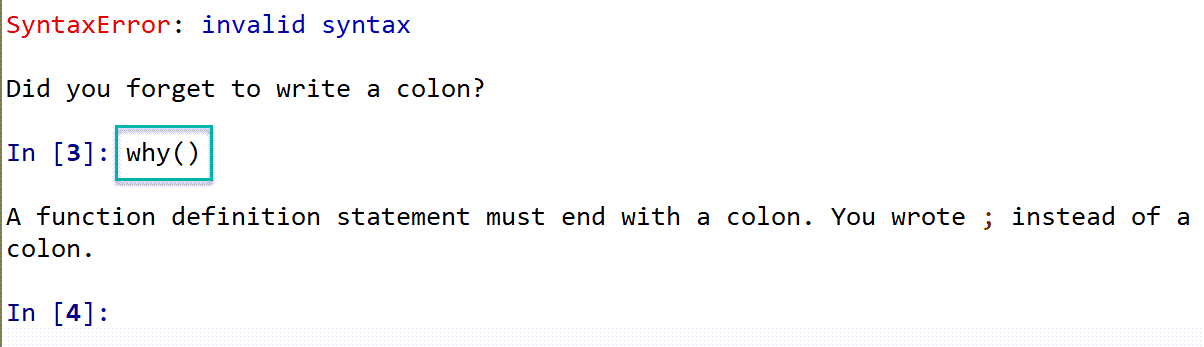 Screen capture with the result of why() in Mu's REPL.